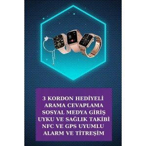 Dijital Göstergeli Powerbank Bluetooth Kulaklık ve Yeni Nesil Amoled Ekran Akıllı Saat