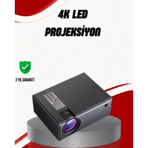 Ev Sineması İçin LED Projeksiyon Cihazı – Gündüz Görünür Parlaklık, Oyun Konsolu Uyumlu