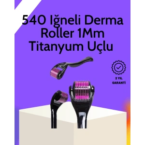 Evde Güvenli Kullanım İçin Titanyum Derma Roller – Siyah Saplı