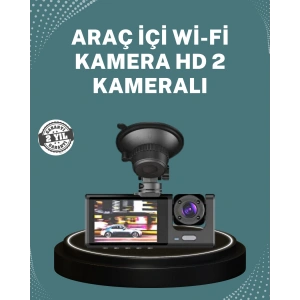 Gece Görüşlü DVR 3 Lensli Araç İçi Sürüş Kamerası Video Kaydedici