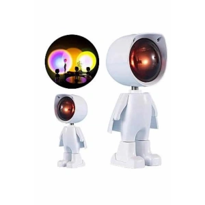 Gün Batımı Projektör Lamba Astronot Görünümlü Dekoratif Masa Lambası