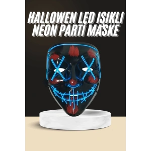 Işıklı Led Maske Parti Eğlence Maskesi Hallowen Neon Maske