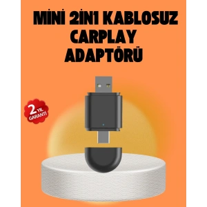 Kablosuz CarPlay ve Android Auto Dönüştürücü – USB-A & Type-C Girişli Akıllı Adaptör