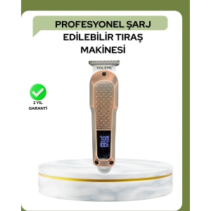 Profesyonel 7000RPM Saç Kesim Makinesi – Type-C Şarjlı, LCD Ekranlı, 4 Kademeli Ayar