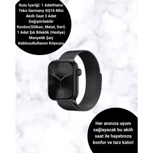 SQ-16 Mini Series 10 Akıllı Saat | Spor Modları, Bildirim ve Müzik Kontrolü