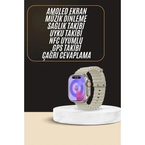 Uyku ve Sağlık Takibi Yapabilen GPS Uyumlu Plastik Kordonlu Akıllı Saat