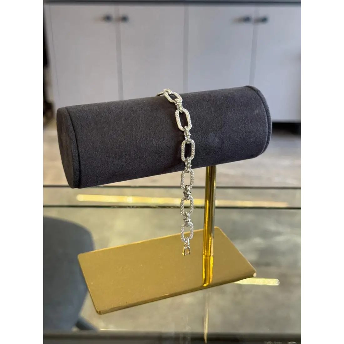 Taşlı Zincir Kadın Bileklik