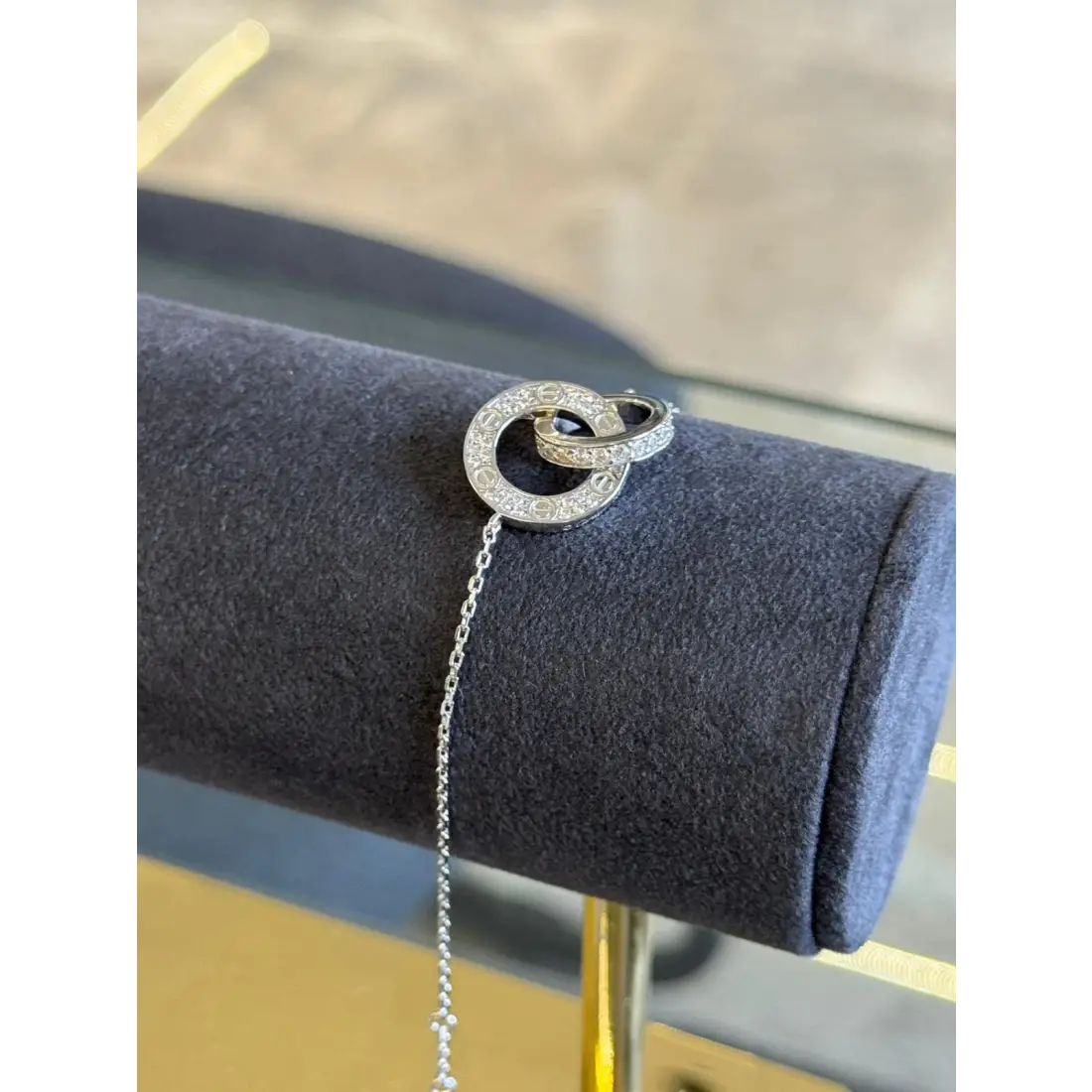 Çift Halkalı Taşlı Bileklik