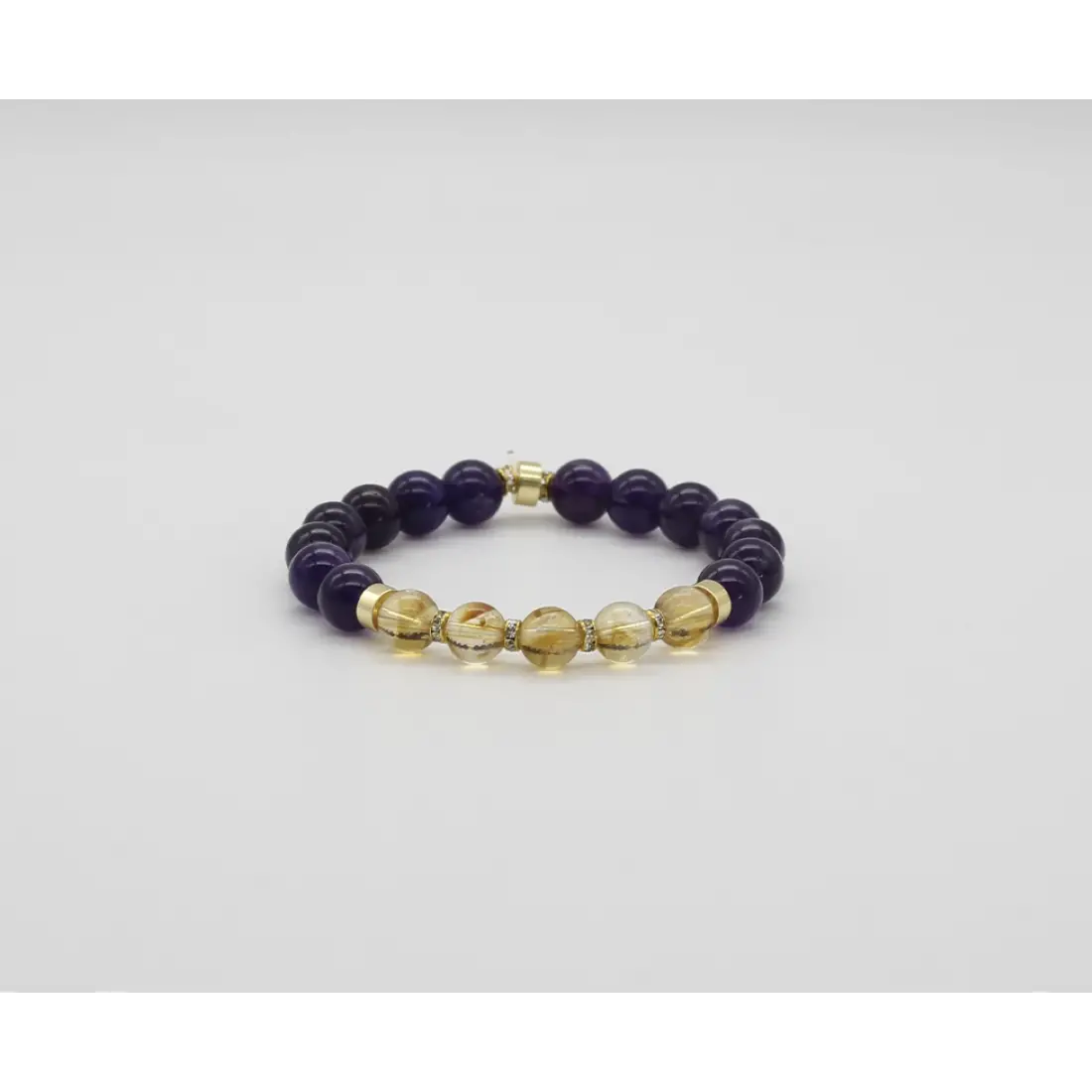 Ametist ve Sitrin Doğal Taş Bileklik