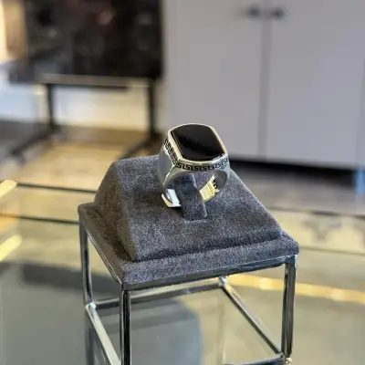 İnce Greek Desenli Gümüş Yüzük