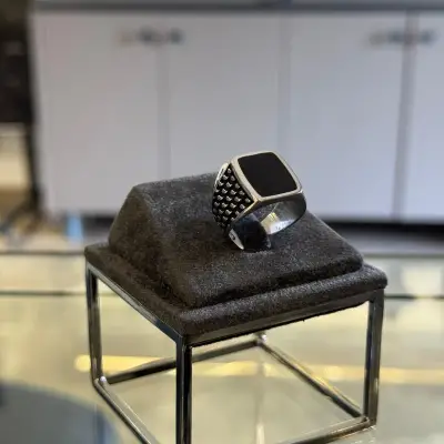 Kolları Desenli Erkek Yüzüğü