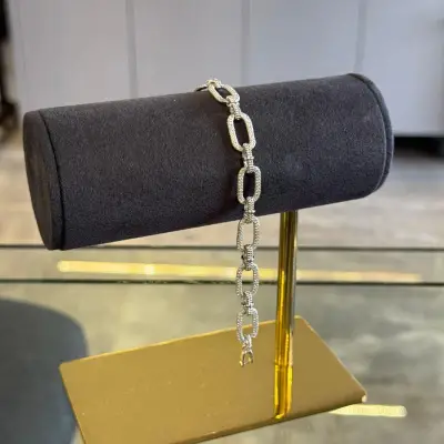 Taşlı Zincir Kadın Bileklik