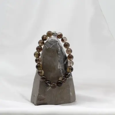 Dumanlı Kuvars Doğal Taş Bileklik (8mm)