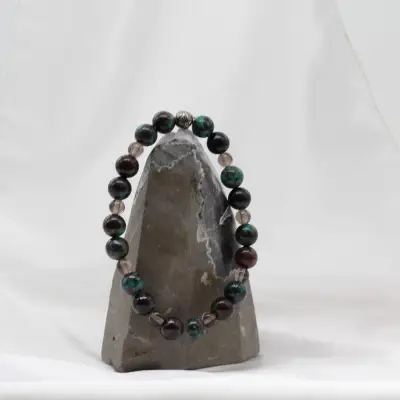 Krizokol Dumanlı Kuvars Doğal Taş Bileklik (8mm)