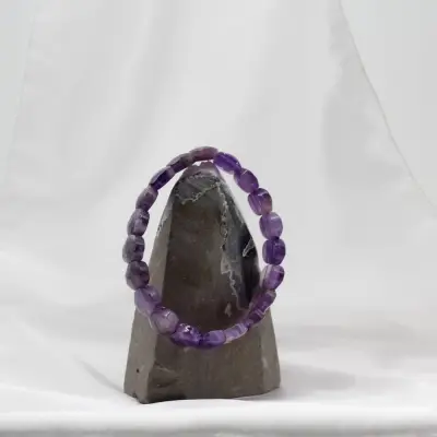 Rolex Kesim Ametist Doğal Taş Bileklik