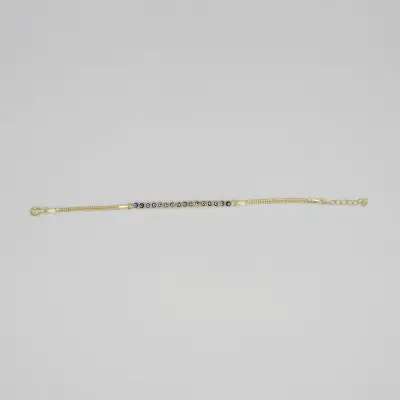 Nazar Boncuğu Bileklik Sarı Gümüş