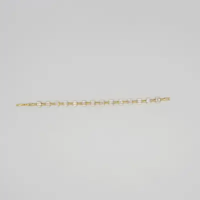 Bagetli Sarı Gümüş Bileklik