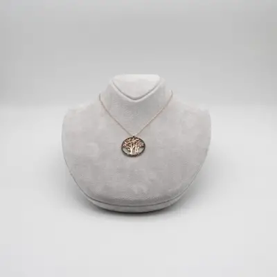 Siyah Taşlı Yaşam Ağacı Kolye