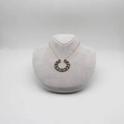 Çoklu Halka Uçlu Rose Kolye