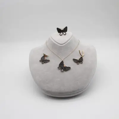 Rose Gümüş Kelebek Set