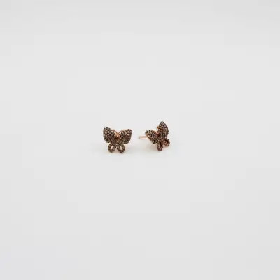 Taşlı Kelebek Küpe