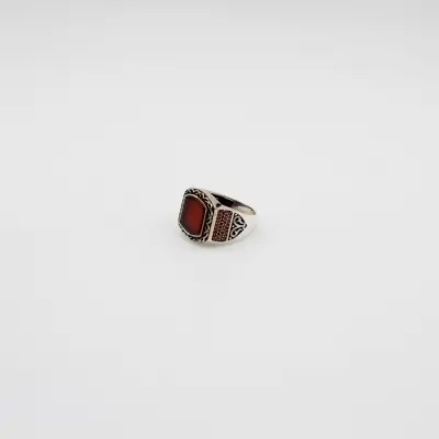 Akik Taşlı Erkek Yüzüğü