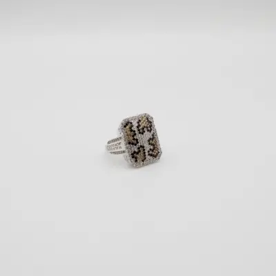 Desenli İthal Gümüş Yüzük