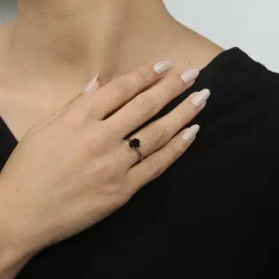 Doğal Taşlı Çıtır Yüzük