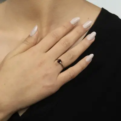 Garnet Taşlı Yüzük