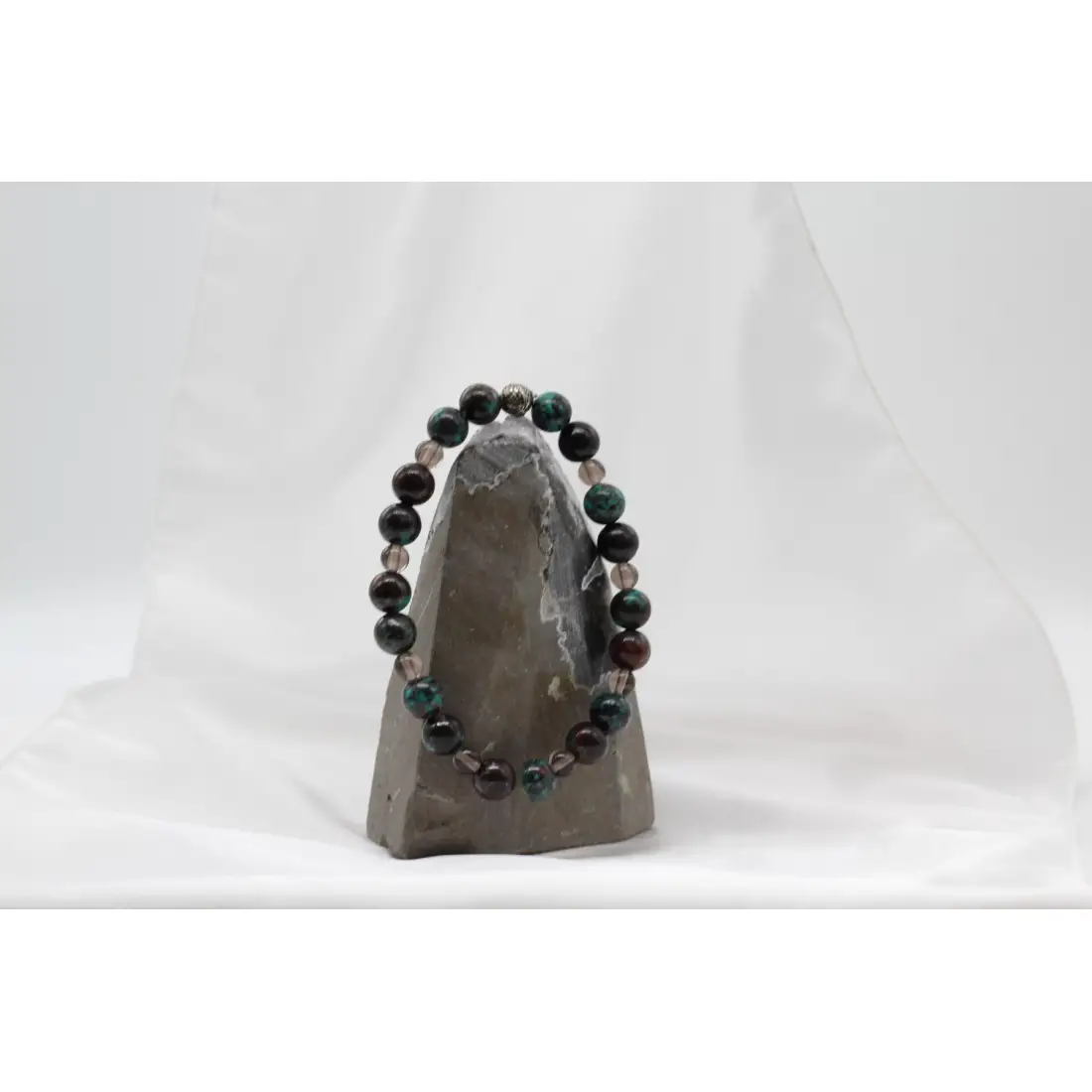 Krizokol Dumanlı Kuvars Doğal Taş Bileklik (8mm)