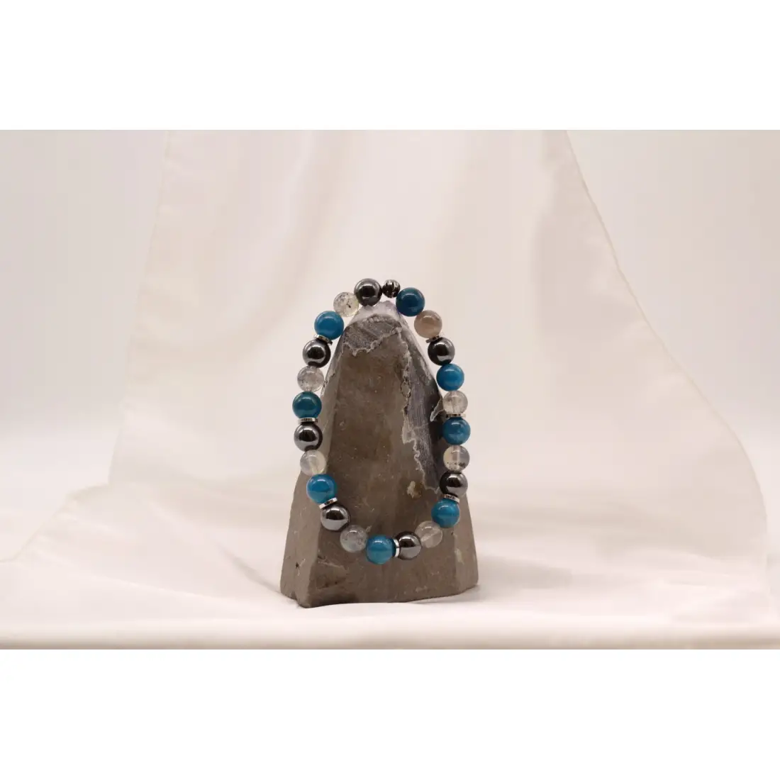 Labradorit, Apatit, Hematit Doğal Taş Bileklik (8mm)