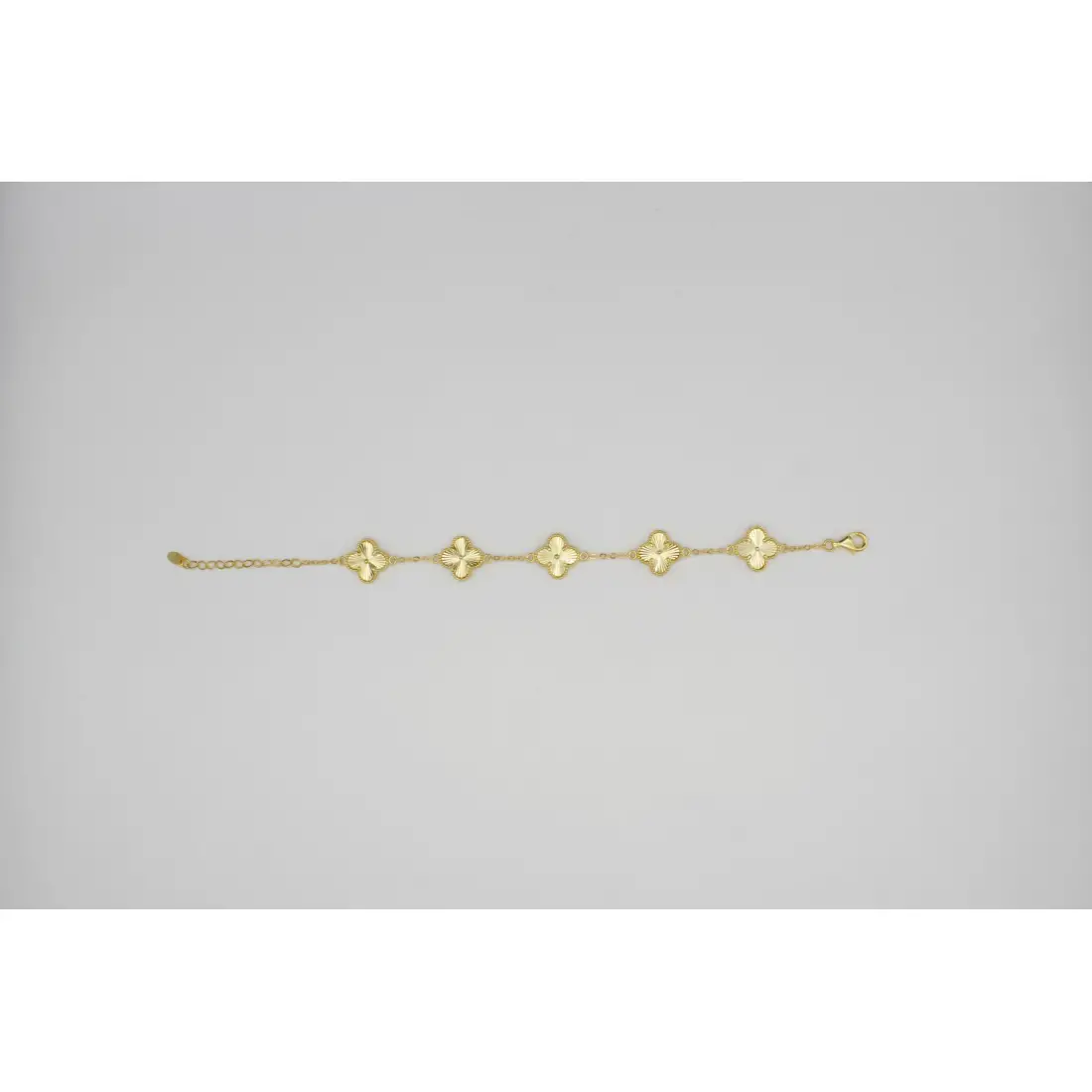 Çiçekli Çoklu Sarı Gümüş Bileklik