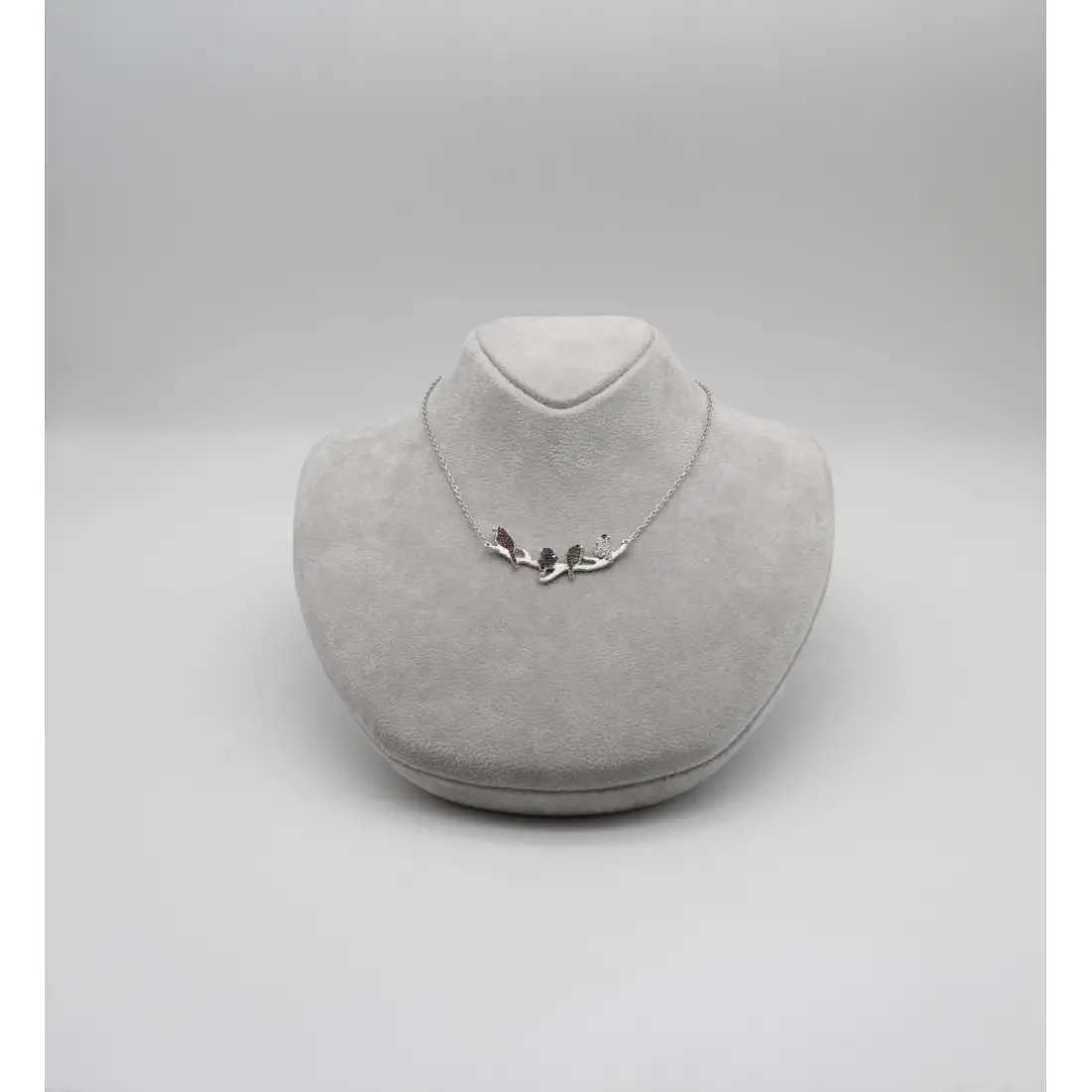 Kuşlu Kolye Gümüş