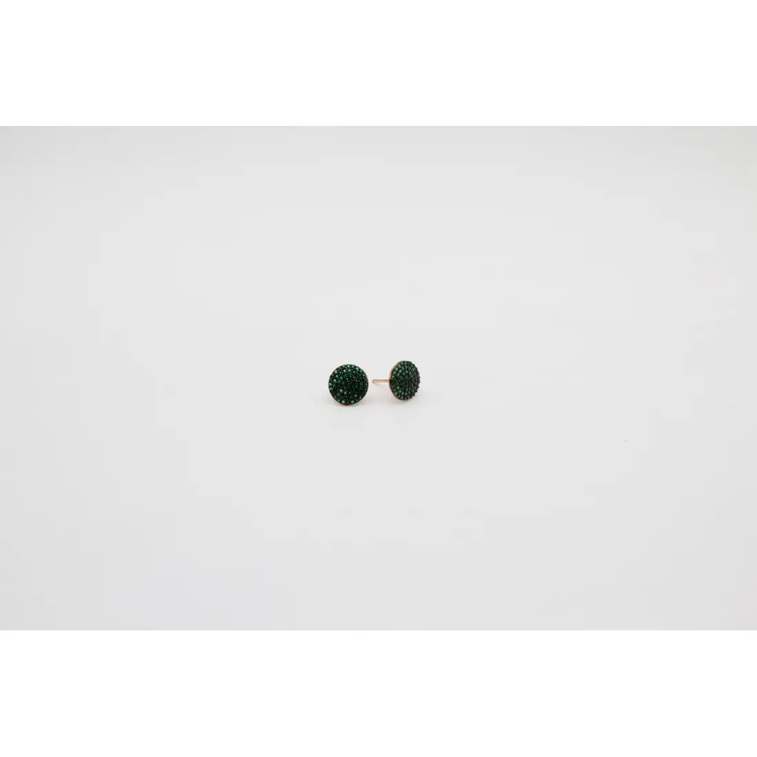 Yeşil Kronet Taşlı Rose Küpe