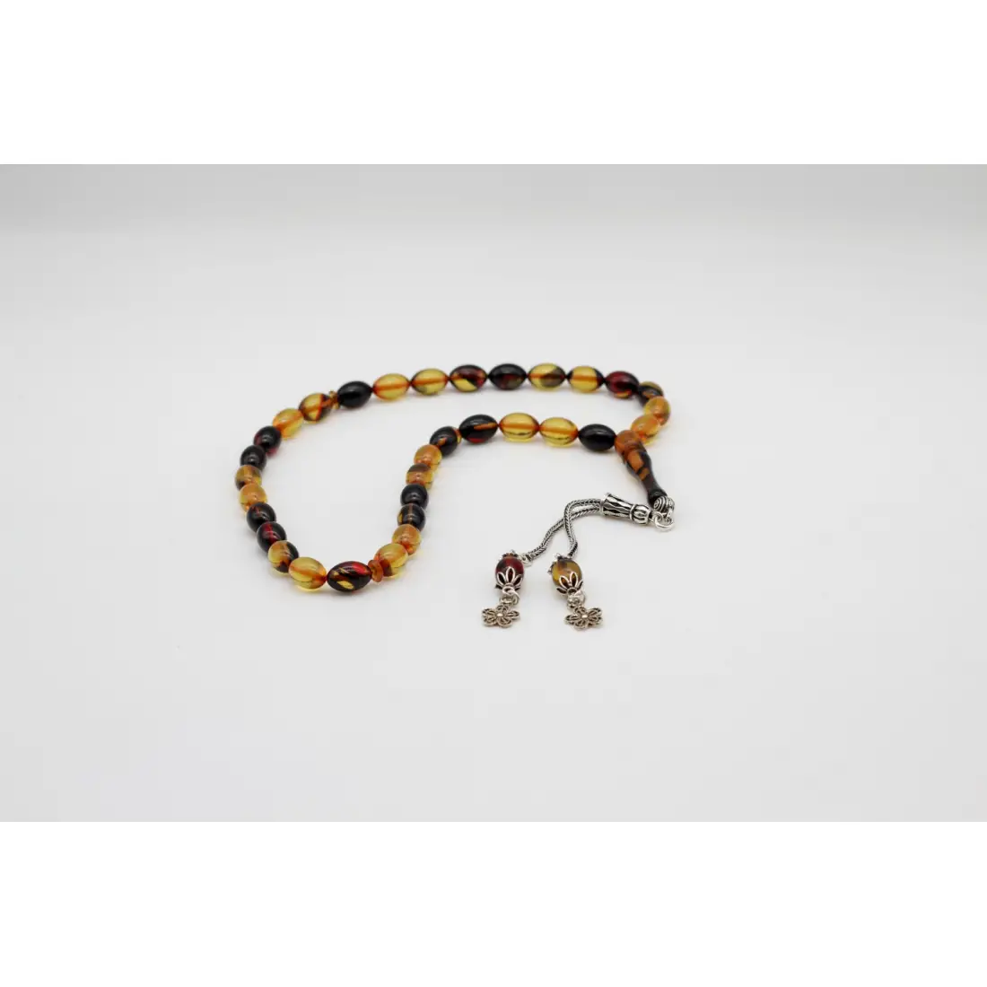 Kehribar Gümüş Tesbih