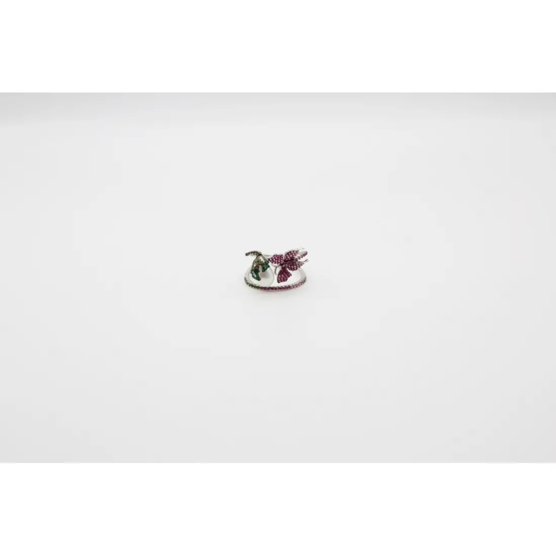 Kelebekli İnci Gümüş Yüzük