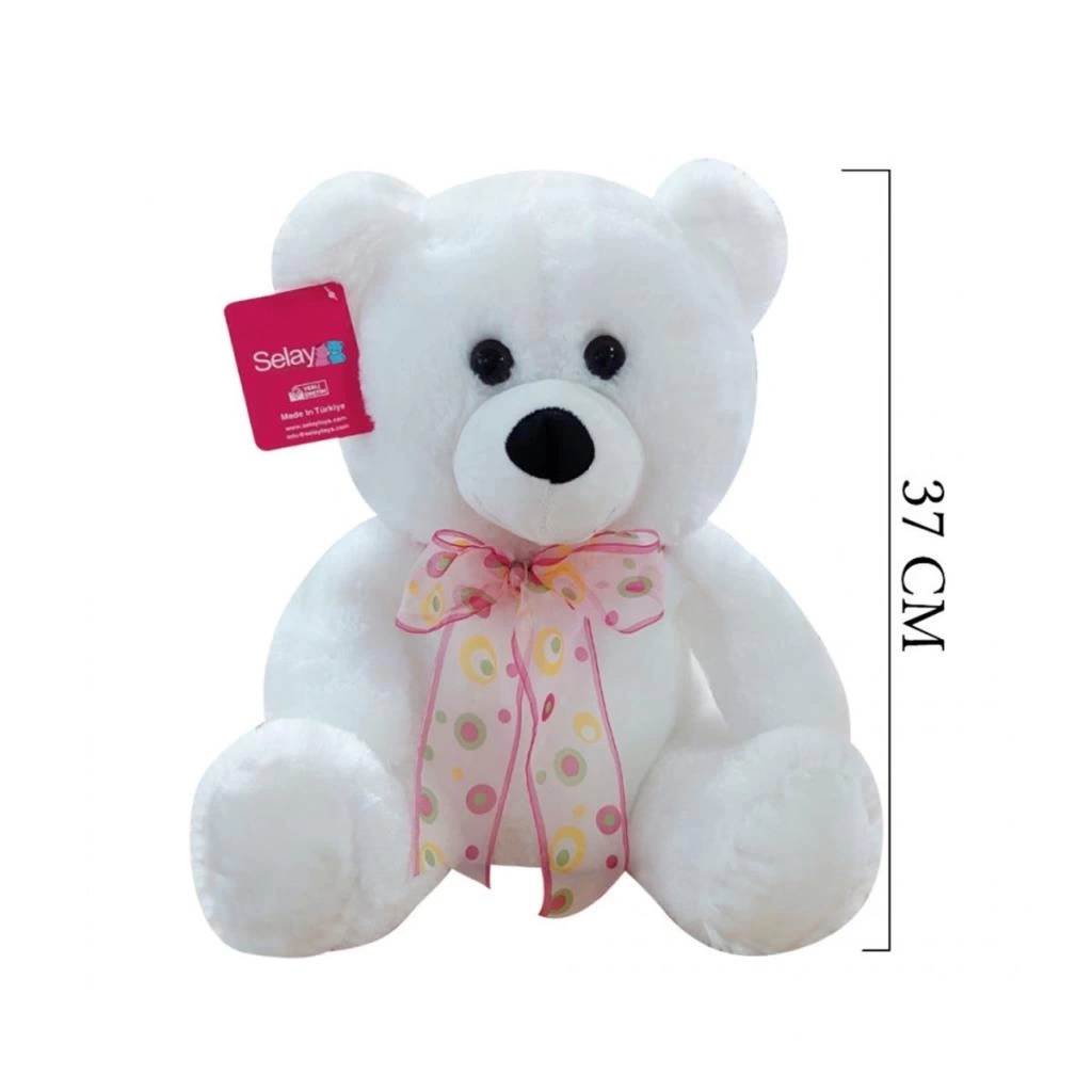 Nessiworld 1178B Selay, Oturan Ayı 37 cm Beyaz