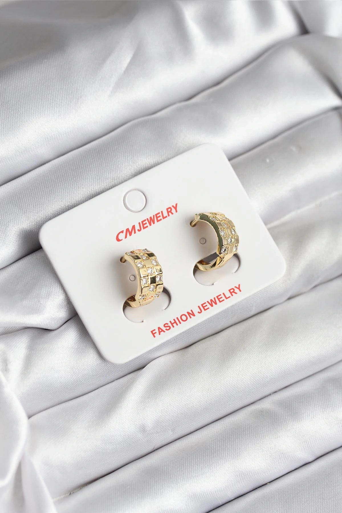 14K Gold Renk Kaplama CM Kadın Küpe