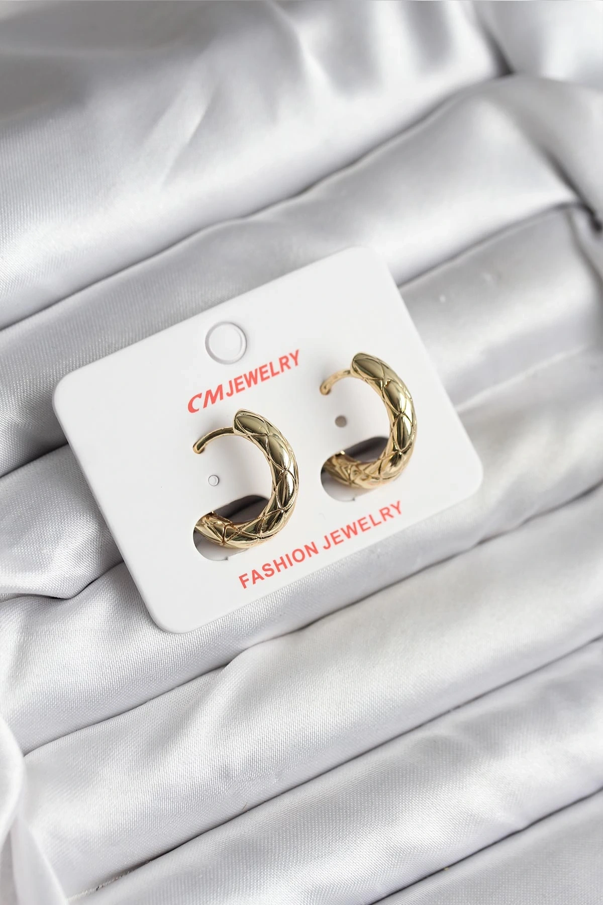 14K Gold Renk Kaplama CM Kadın Küpe