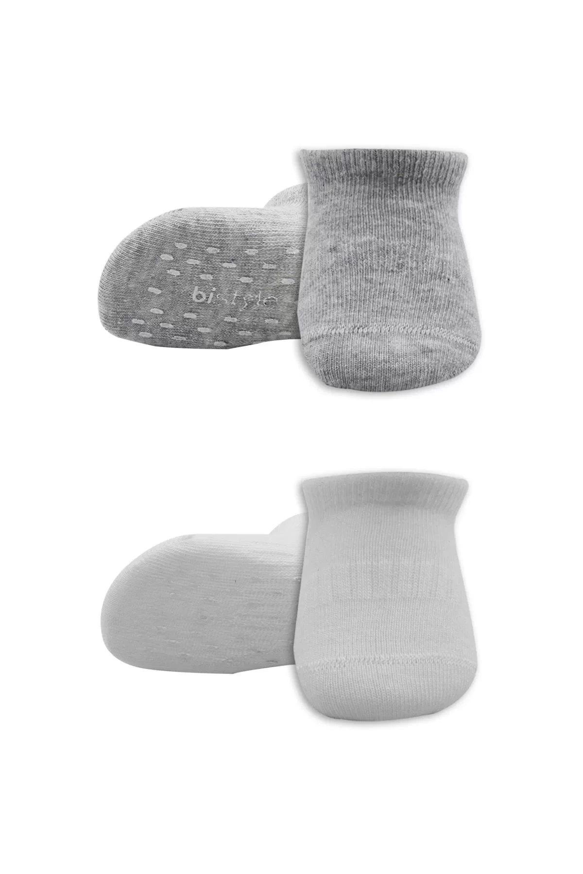 2li Sneakers Kaymaz Basic Penye Çorap Bs20103 Gri Beyaz