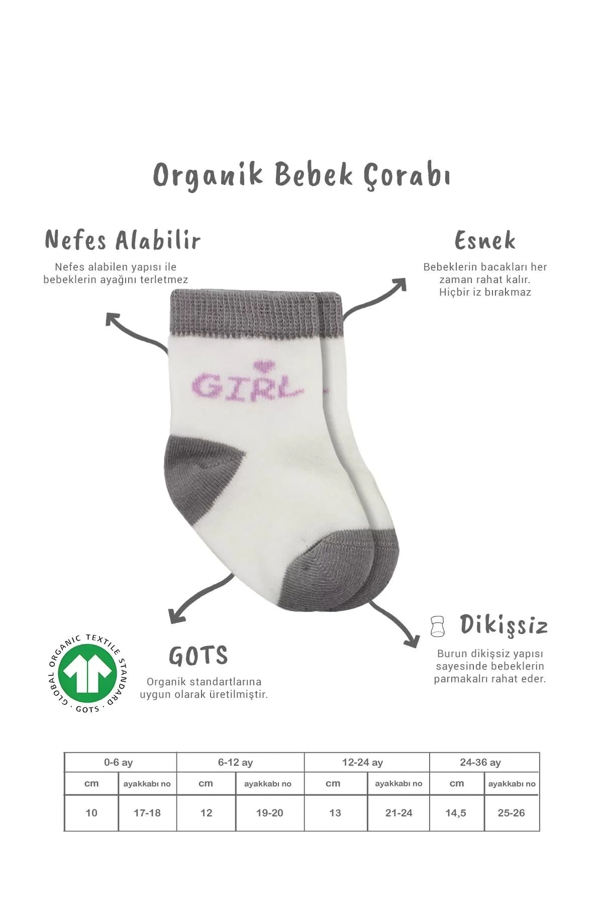 3lü Penye Boy And Girl Soket Çorap Bs10114 Gri