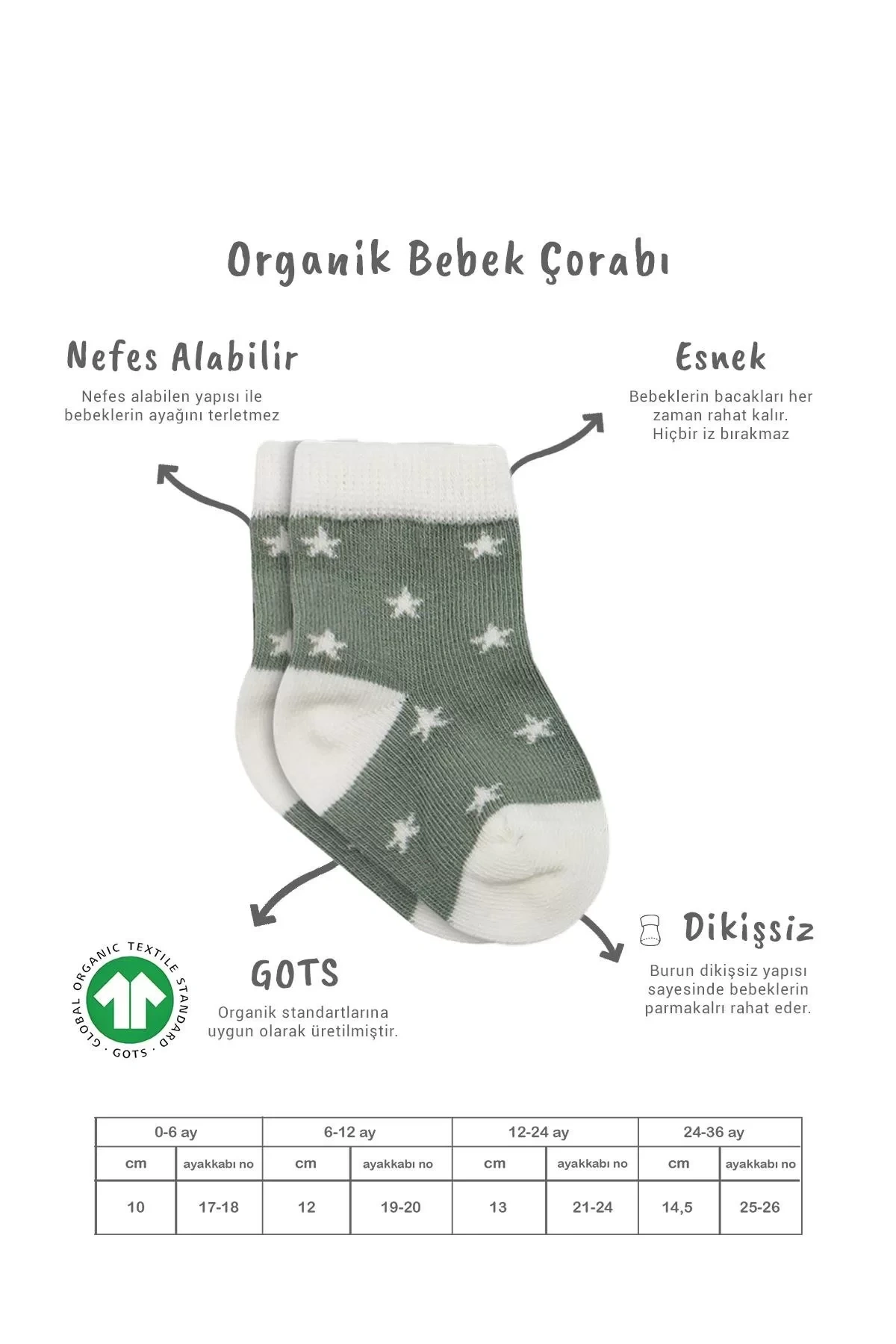 3lü Penye Cute Stars Soket Çorap Bs10115 Nil