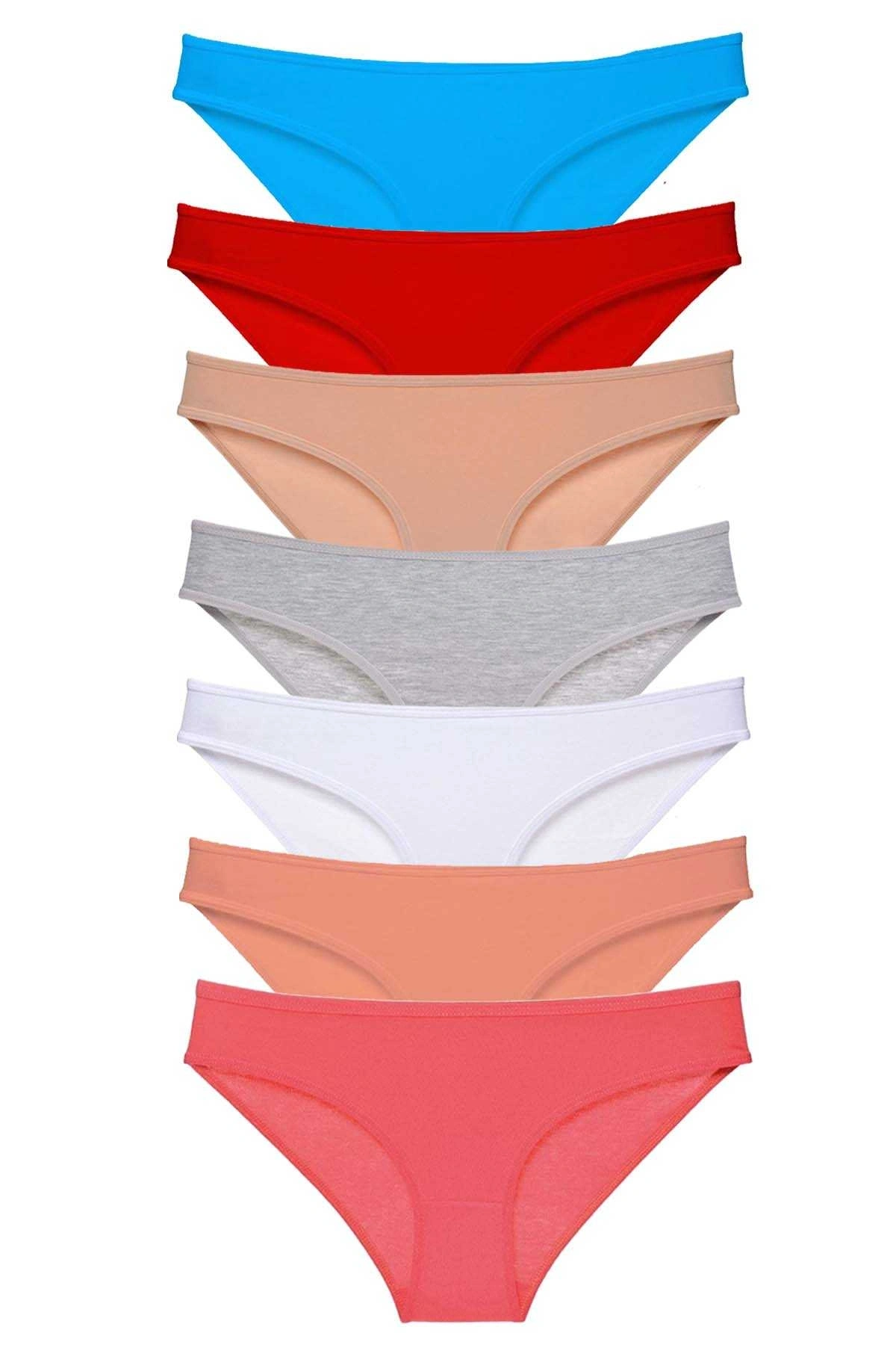 7 Adet Süper Eko Set Likralı Kadın Slip Külot Set 5