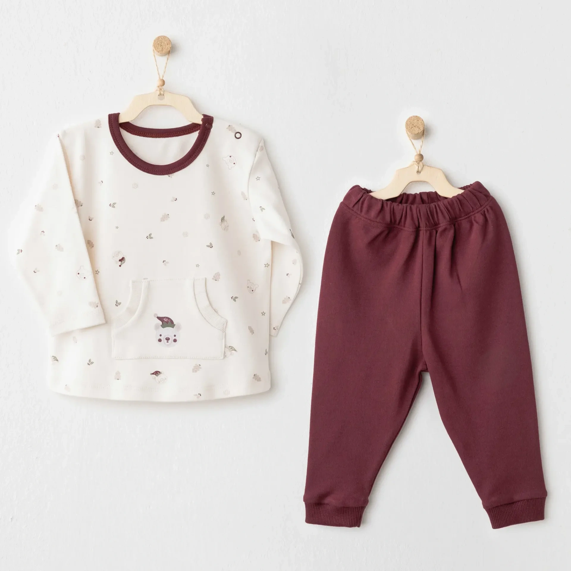 Andywawa Ac26184 My 1 St Wardrobe 2li Takım Burgundy