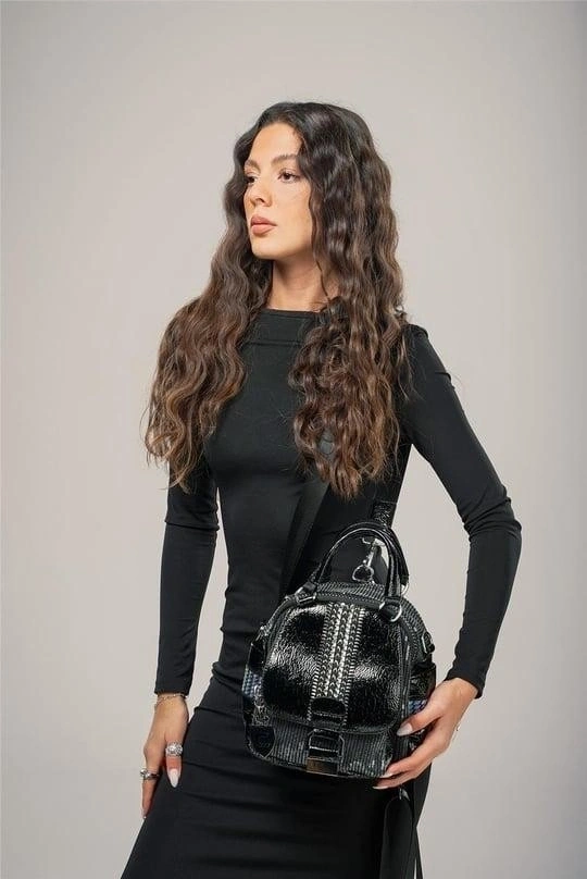 Atey Siyah Cilt Kol Ve Omuz Çantası