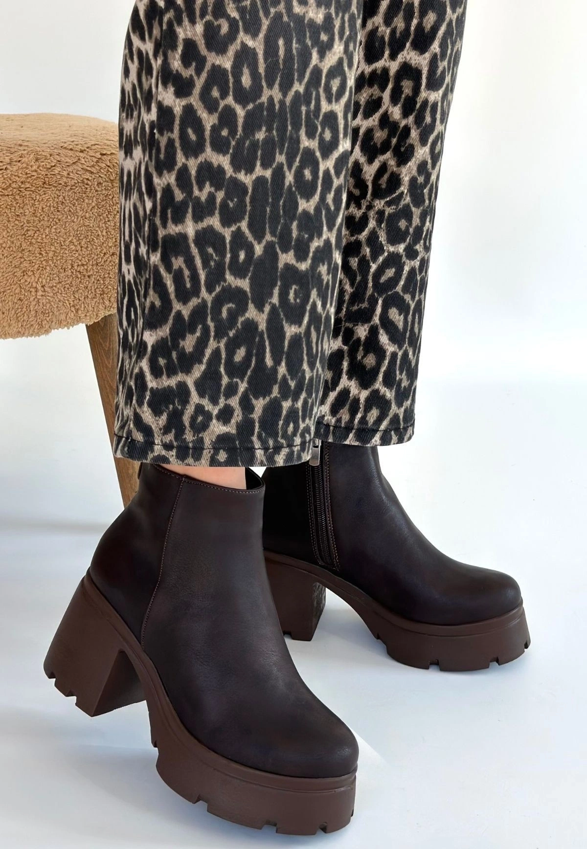 Belay Acı Kahve Nubuk Topuklu Bot