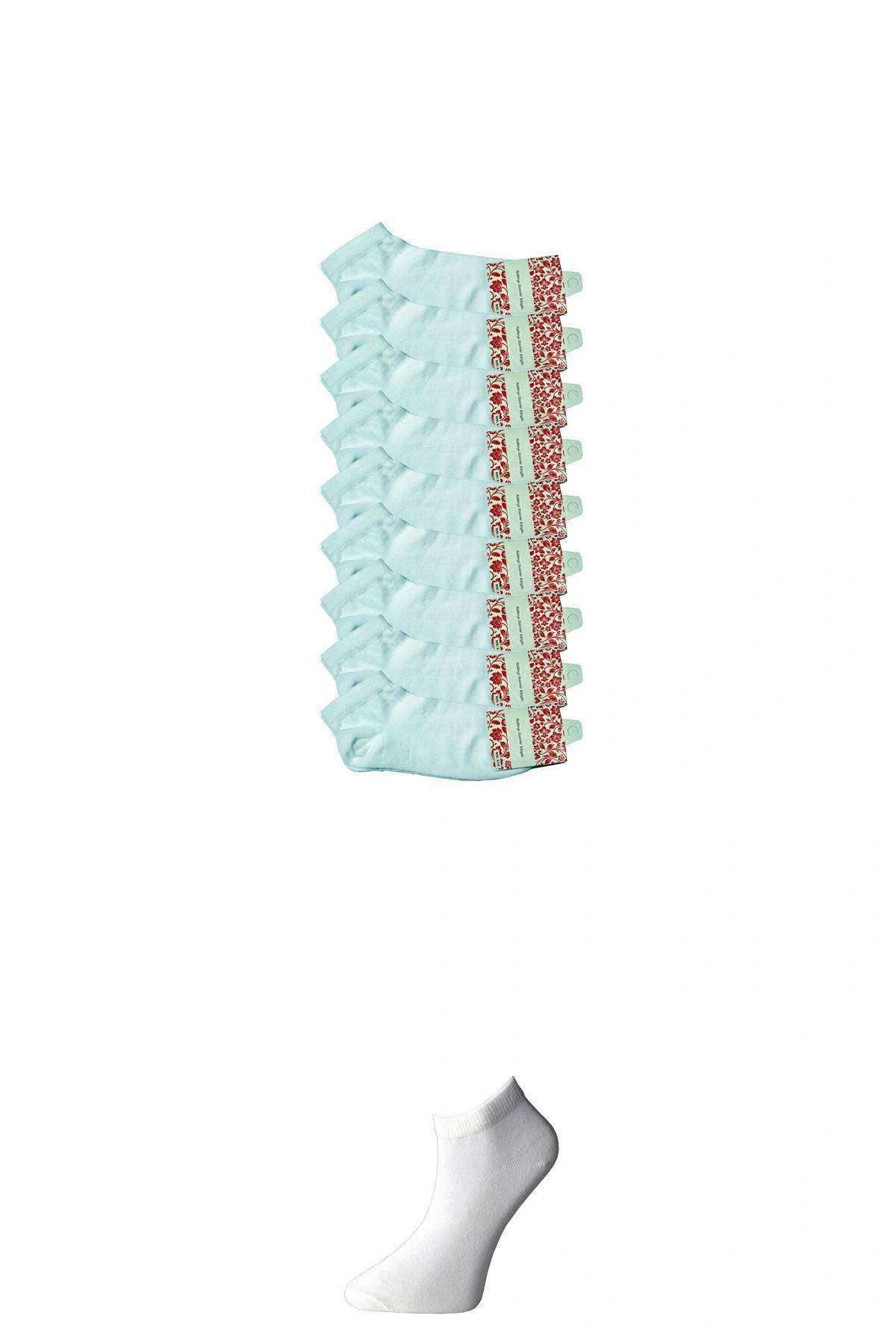 Beyaz Kadın Bilek Çorap 9 Çift
