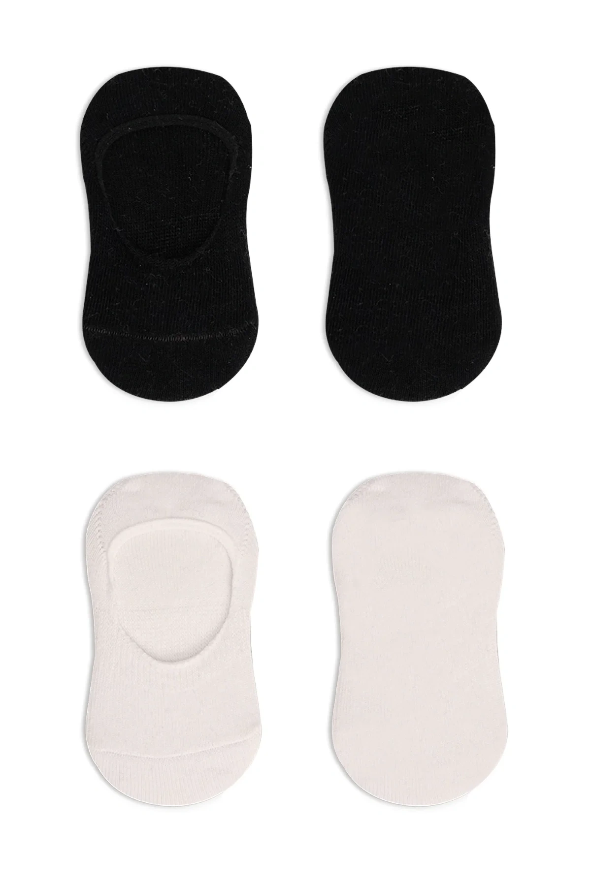 Bistyle 2li Penye Babet Silikonlu Basic Çorap 30104 Siyah Ekru