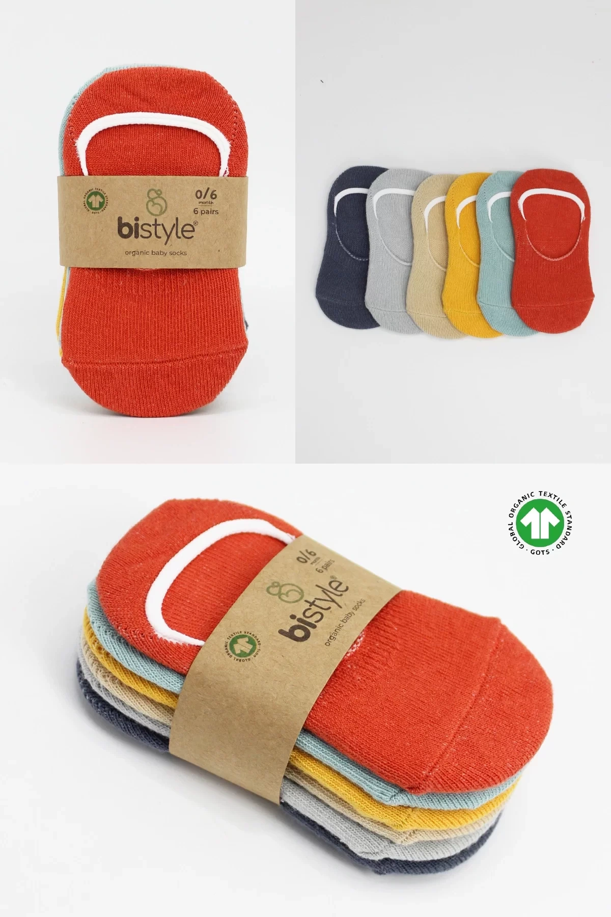 Bistyle 6lı Mix Babet Çorap 30101 Kiremit