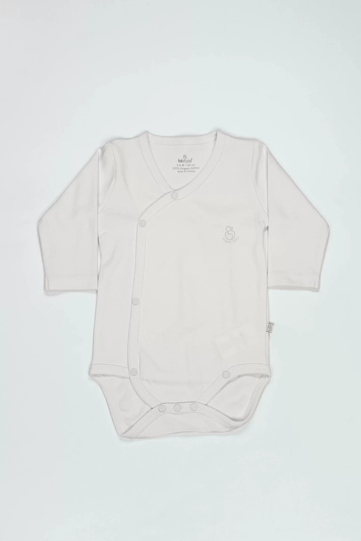 Bistyle Organik Natural Basic Style Kruvaze Uzun Kol Body Bs17102 Ekru